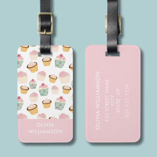 Étiquette À Bagage Motif Cupcake 
