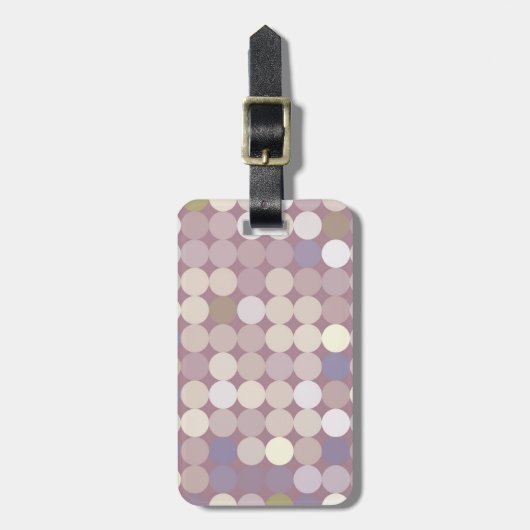 Étiquette À Bagage Motif d'abrégé sur cercles de tissu (Devant Vertical)
