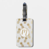 Étiquette À Bagage Motif d'ananas (Dos Vertical)