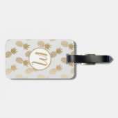 Étiquette À Bagage Motif d'ananas (Dos horizontal)