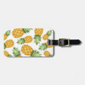 Étiquette À Bagage Motif d'ananas de bande dessinée (Devant horizontal)