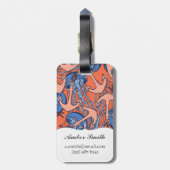 Étiquette À Bagage Motif d'Ancre et de méduses (Dos Vertical)