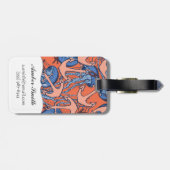 Étiquette À Bagage Motif d'Ancre et de méduses (Dos horizontal)