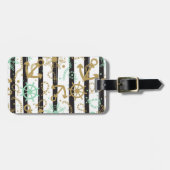 Étiquette À Bagage Motif d'ancre flottante (Devant horizontal)