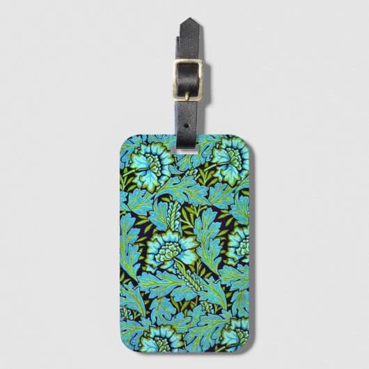 Étiquette À Bagage Motif d'Anemone par William Morris, (Devant Vertical)