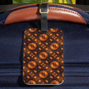 Étiquette À Bagage Motif d'art abstrait élégant boho moderne or #507