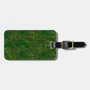 Étiquette À Bagage Motif d'art numérique Champ de Trèfles Saint-Patri