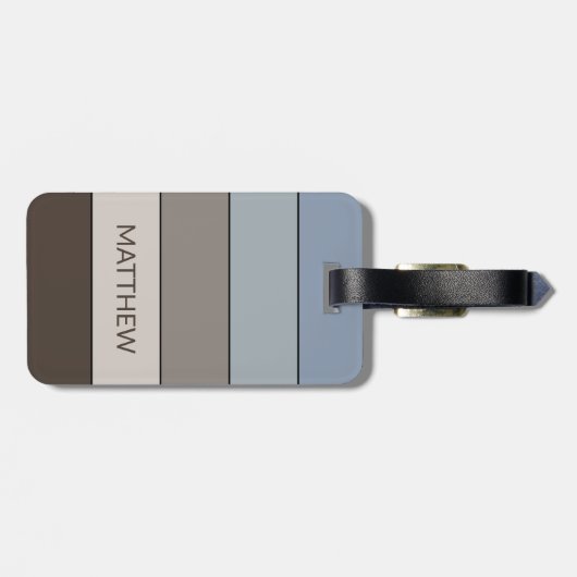 Étiquette À Bagage Motif d'art personnalisé multicouleurs (Dos horizontal)