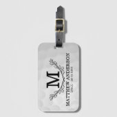 Étiquette À Bagage Motif de balle de golf personnalisé Nom Monogramme (Devant Vertical)