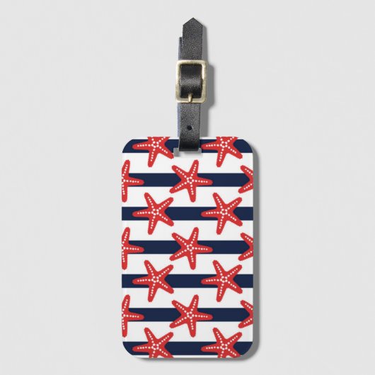 Étiquette À Bagage Motif de bannière étoilée (Devant Vertical)