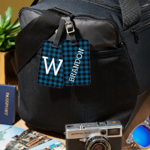 Étiquette À Bagage Motif de bison noir personnalisé