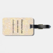 Étiquette À Bagage Motif de bretzel (Dos horizontal)