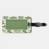 Étiquette À Bagage Motif de cactus de désert d'étape | de Geo de (Dos horizontal)