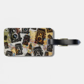 Étiquette À Bagage Motif de caméra Vintage voyage (Dos horizontal)