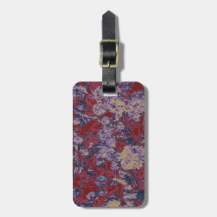 Étiquette À Bagage motif de camouflage de feuilles et de fleurs color