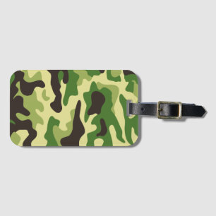 Étiquette À Bagage Motif de camouflage kaki