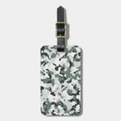 Étiquette À Bagage Motif de camouflage vert (Devant Vertical)