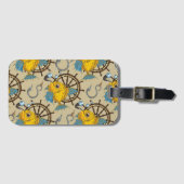 Étiquette À Bagage Motif de capitaine de la marine marchande poisson (Devant Horizontal)