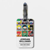 Étiquette À Bagage Motif de caractères de la Ligue de justice de Chib (Dos Vertical)