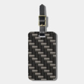 Étiquette À Bagage Motif de Carbonfiber Checkered (Devant Vertical)