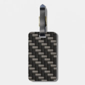 Étiquette À Bagage Motif de Carbonfiber Checkered (Dos Vertical)