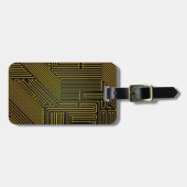 Étiquette À Bagage motif de carte de circuit informatique (Devant horizontal)