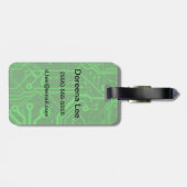 Étiquette À Bagage Motif de carte électronique de vert (Dos horizontal)