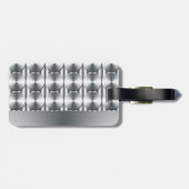 Étiquette À Bagage Motif de cercles en métal (Dos horizontal)