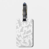 Étiquette À Bagage Motif de chat noir (Dos Vertical)
