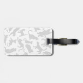 Étiquette À Bagage Motif de chat noir (Dos horizontal)