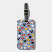 Étiquette À Bagage Motif de chats mignons (Devant Vertical)