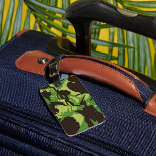 Étiquette À Bagage Motif de combat vert