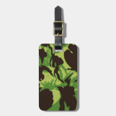 Étiquette À Bagage Motif de combat vert (Devant Vertical)
