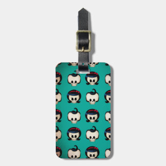 Étiquette À Bagage Motif de crânes de rockabilly