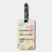 Étiquette À Bagage Motif de crème glacée (Dos Vertical)