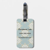 Étiquette À Bagage Motif de damassé avec les éléments abstraits (Dos Vertical)