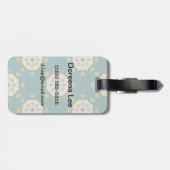 Étiquette À Bagage Motif de damassé avec les éléments abstraits (Dos horizontal)