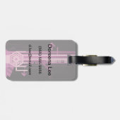 Étiquette À Bagage motif de demi-teintes technique (Dos horizontal)