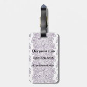 Étiquette À Bagage Motif de dentelle avec des papillons (Dos Vertical)
