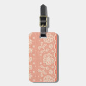 Étiquette À Bagage Motif de dentelle, cru 4 de fleur (Devant Vertical)