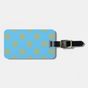 Étiquette À Bagage motif de dessin 3D Jaune Sun