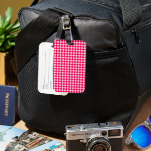 Étiquette À Bagage Motif de diamant combiné rose par STaylor