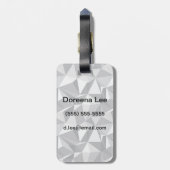 Étiquette À Bagage Motif de diamant - polygone abstrait (Dos Vertical)