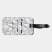 Étiquette À Bagage Motif de diamant - polygone abstrait (Dos horizontal)