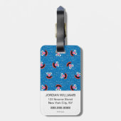 Étiquette À Bagage Motif de face de fourrage de Grover (Dos Vertical)