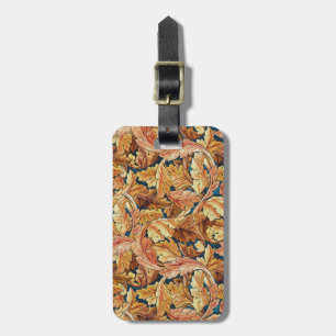 Étiquette À Bagage Motif de feuille d'acanthe automnal de William Mor