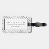 Étiquette À Bagage Motif de flèche d'envie de voyager d'aquarelle (Dos horizontal)