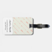 Étiquette À Bagage Motif de flèches décrit par corail (Dos horizontal)