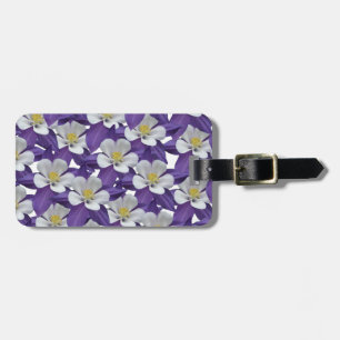 Étiquette À Bagage Motif de fleurs Columbine