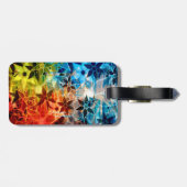 Étiquette À Bagage Motif de fleurs d'art Abstrait #4 (Dos horizontal)